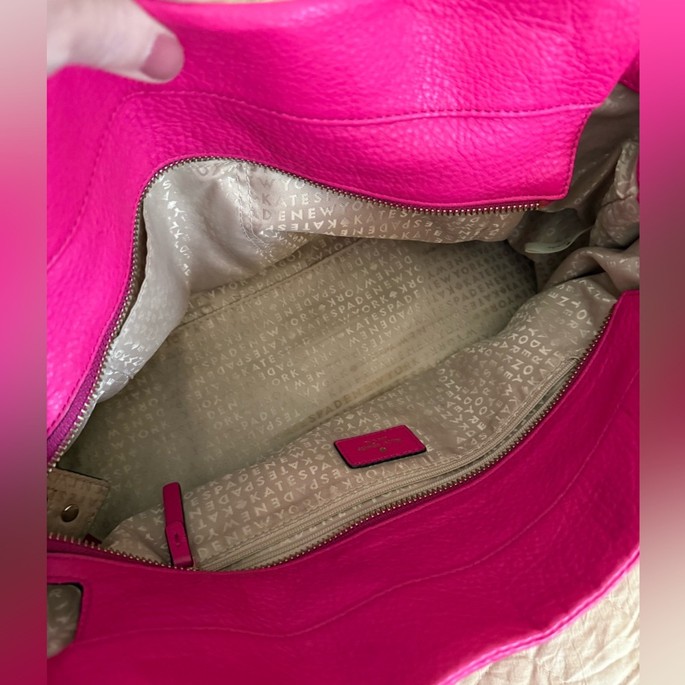 kate spade Hot Pink Pebbled Leather Shoulder Bag - Picture 8 of 8